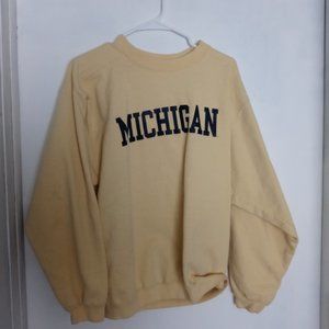 Yellow Michigan Hoodie Large